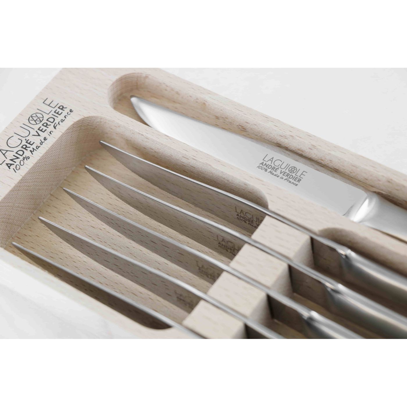 Coffret 6 couteaux à steak Lame dentée Laguiole inox